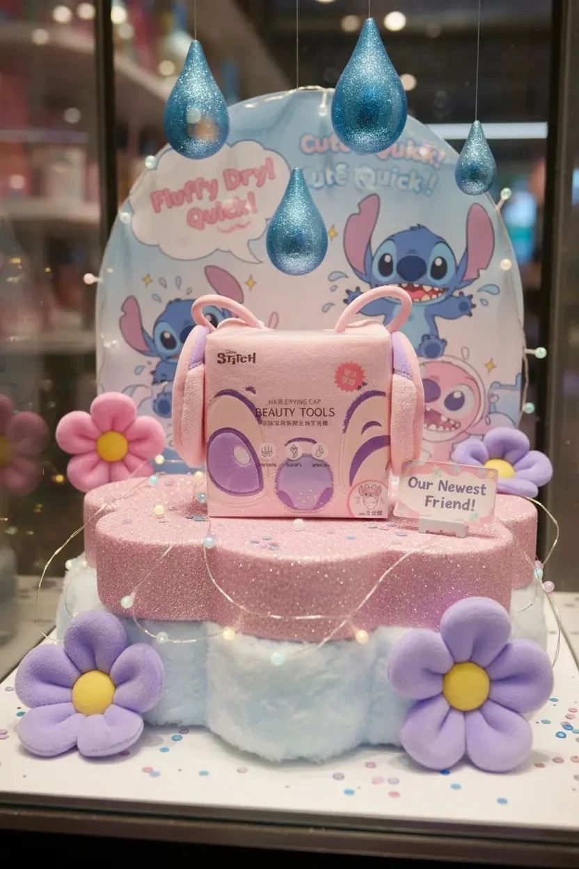 Disney Lilo&Stitch Lisanslı Yumuşak Saç Havlusu (Angel)