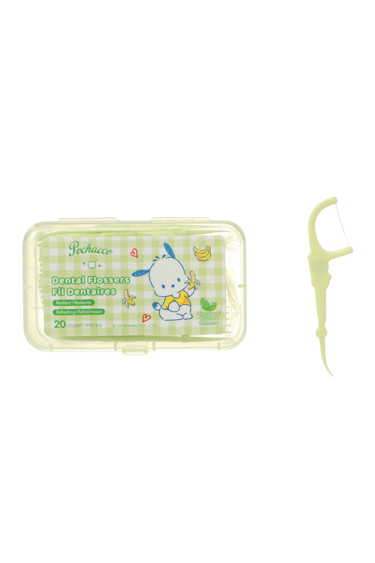 Pochacco İnce ve Pürüzsüz Nane Aromalı Diş İpi Çubuğu (20'li