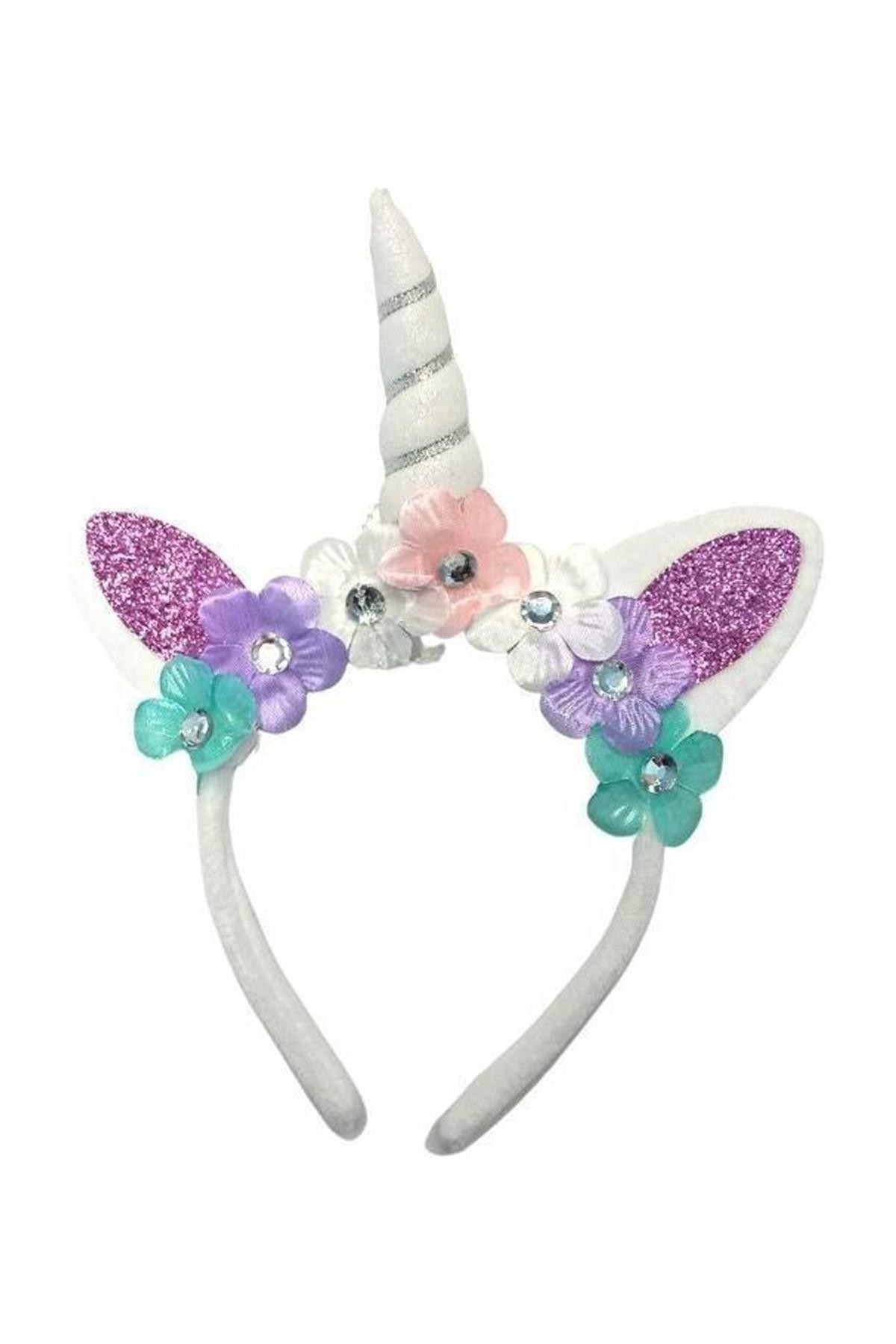 Çiçekli Unicorn Çocuk Taç