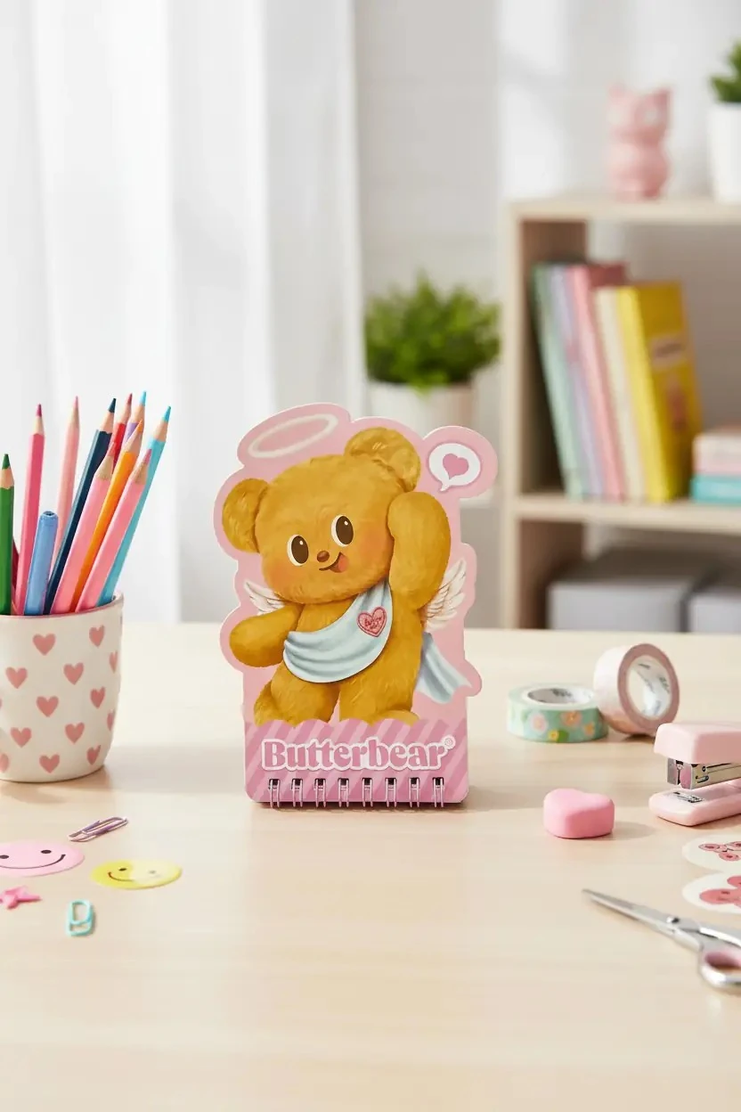 Butterbear Serisi Figürlü Spiralli Defter
