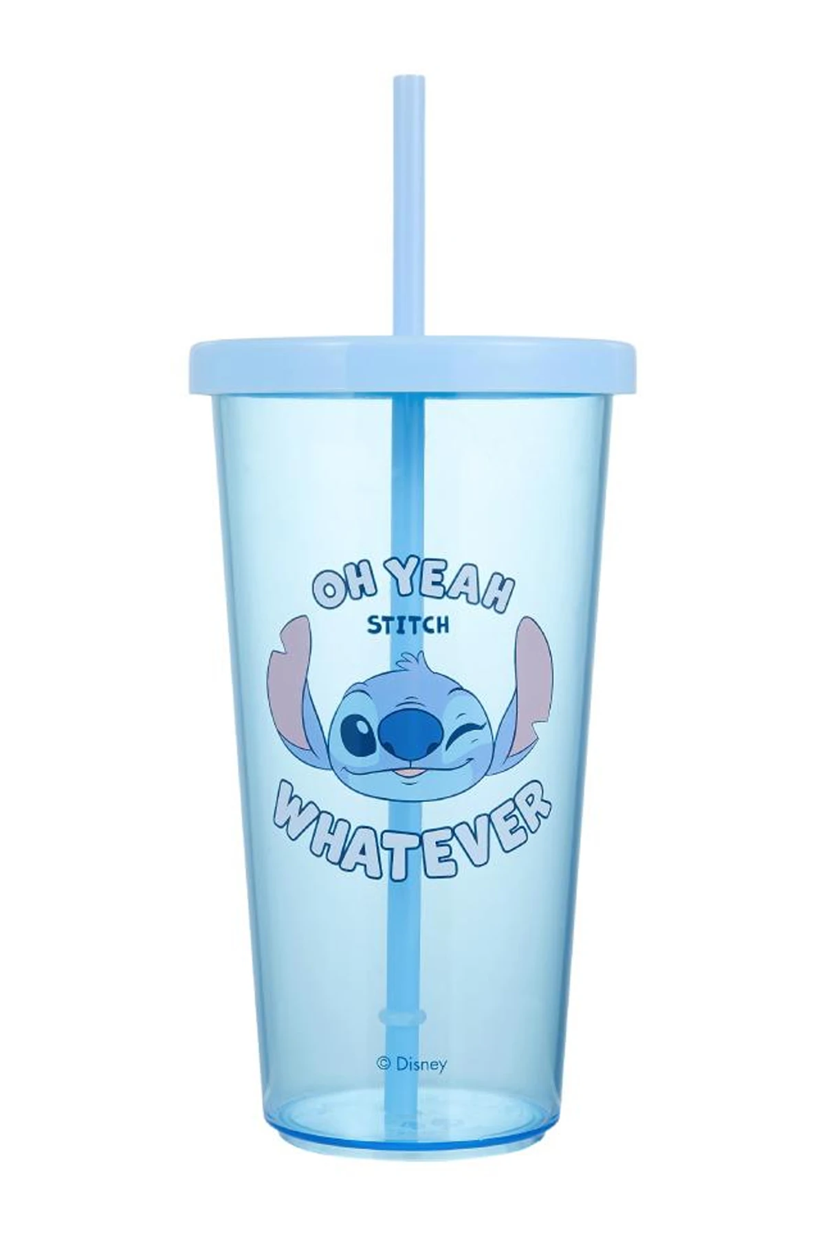 Disney Lilo&Stitch Lisanslı Pipetli Plastik Su Kabı (600 ml)