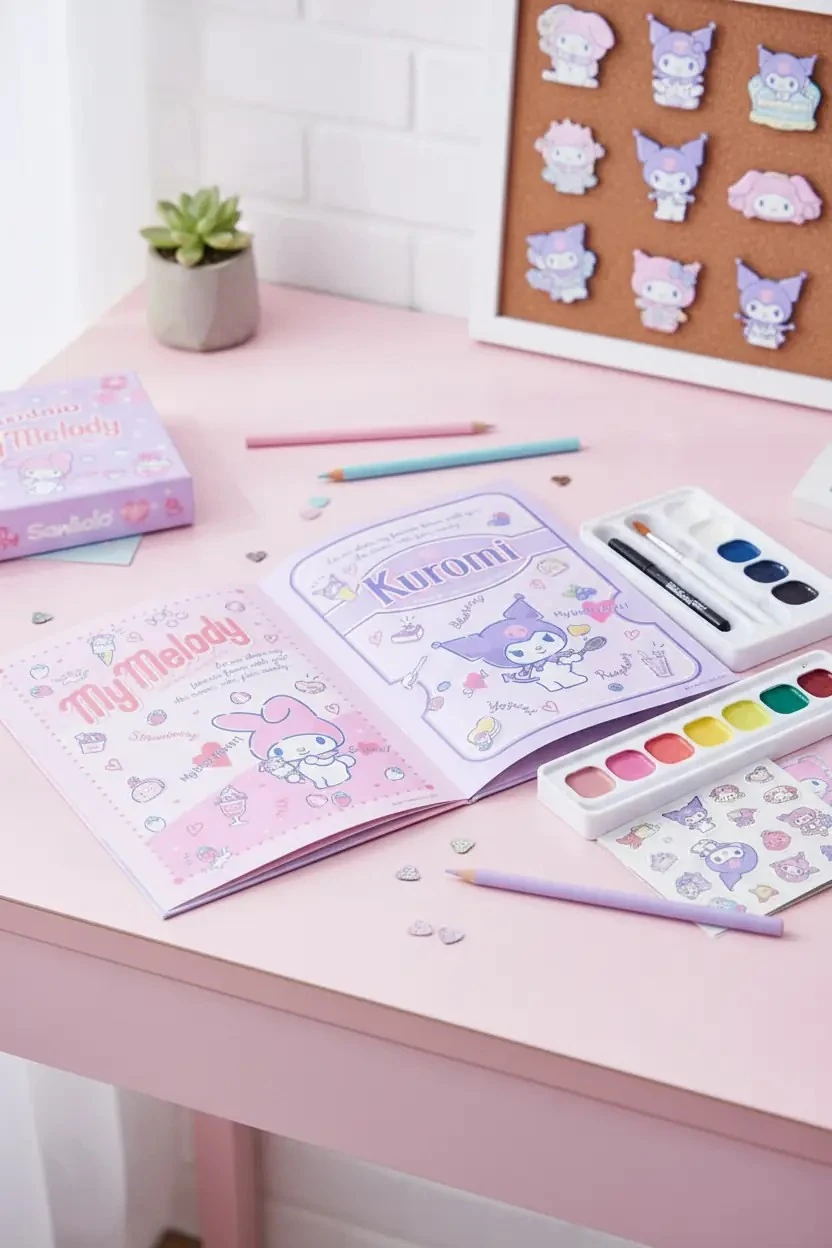 Sanrio Lisanslı Tatlı Serisi Sanrio Karakterli Kendin Yap Boyama Seti