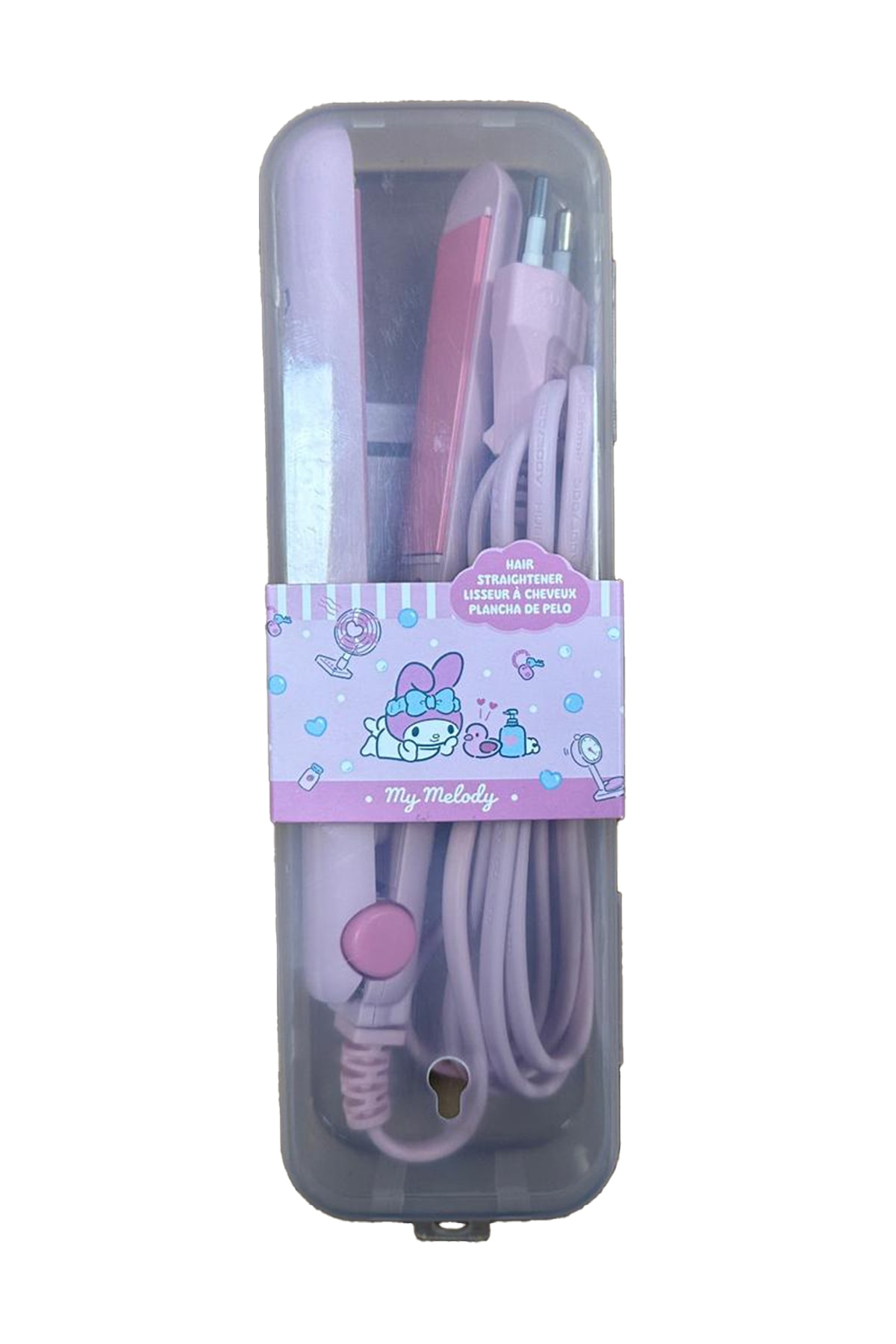 Sanrio Lisanslı Seyahat Boyu Mini Saç Düzleştirici (AB Fişi)
