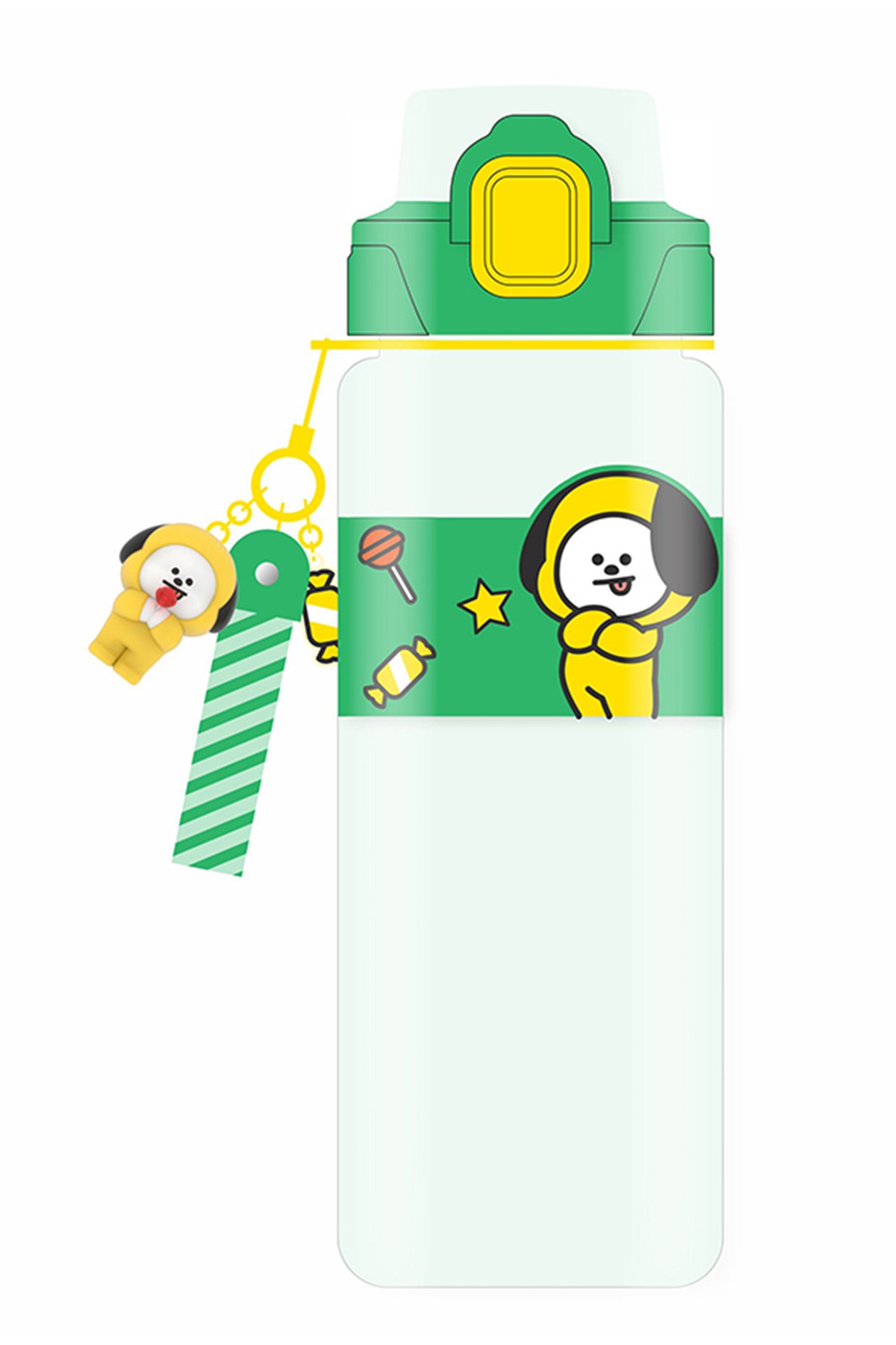 BT21 Lisanslı Askılı ve Kılıflı Plastik Şişe (800mL) - Chimmy