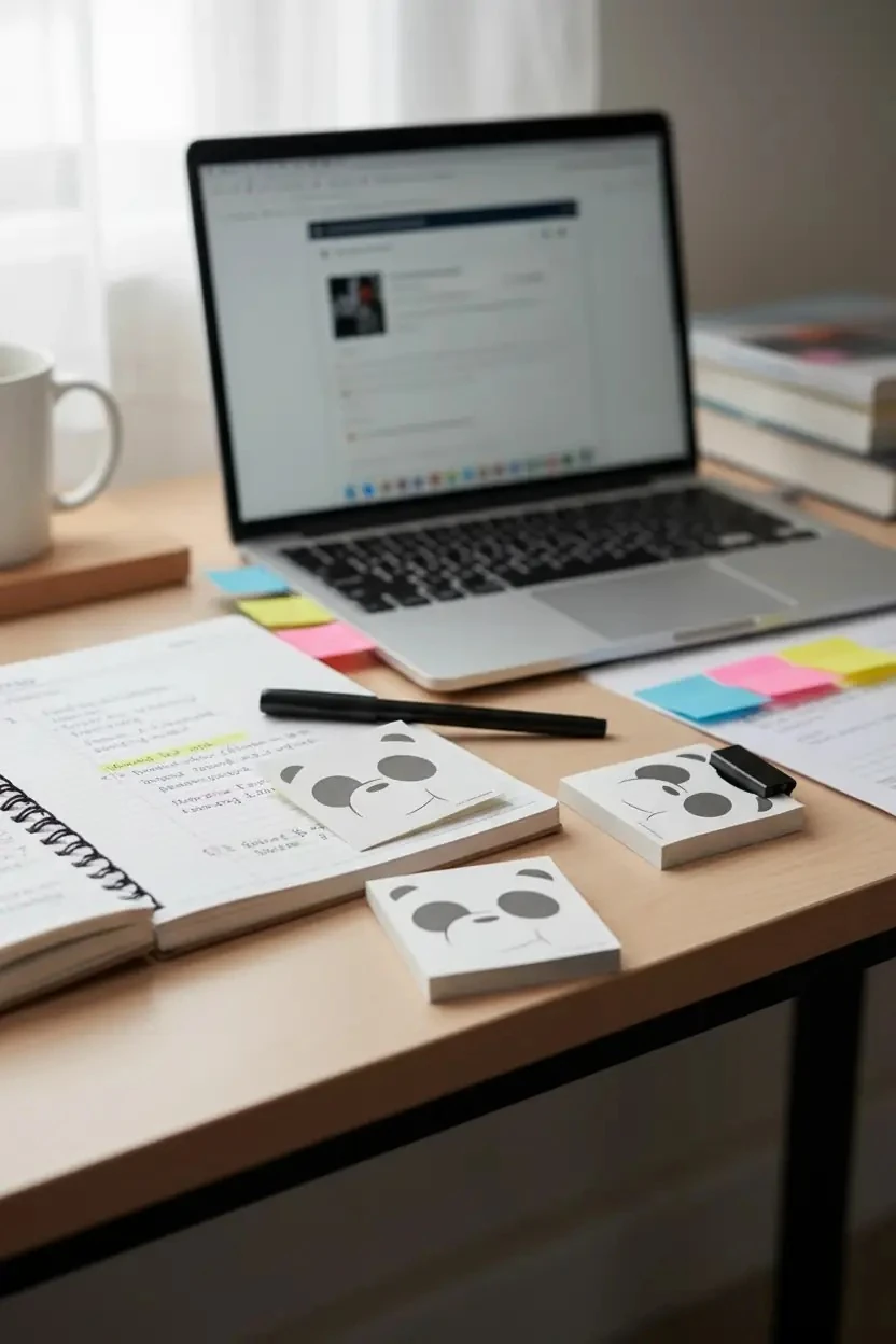 We Bare Bears Lisanslı Panda Not Kağıdı Seti – Klipsli 80 Yaprak