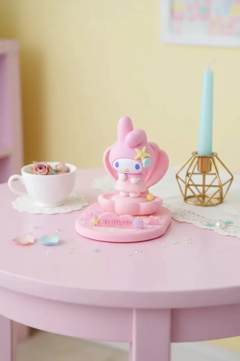 Sanrio Lisanslı Okyanus Hazinesi Serisi My Melody Masa Üstü Telefon Tutucu 11 cm