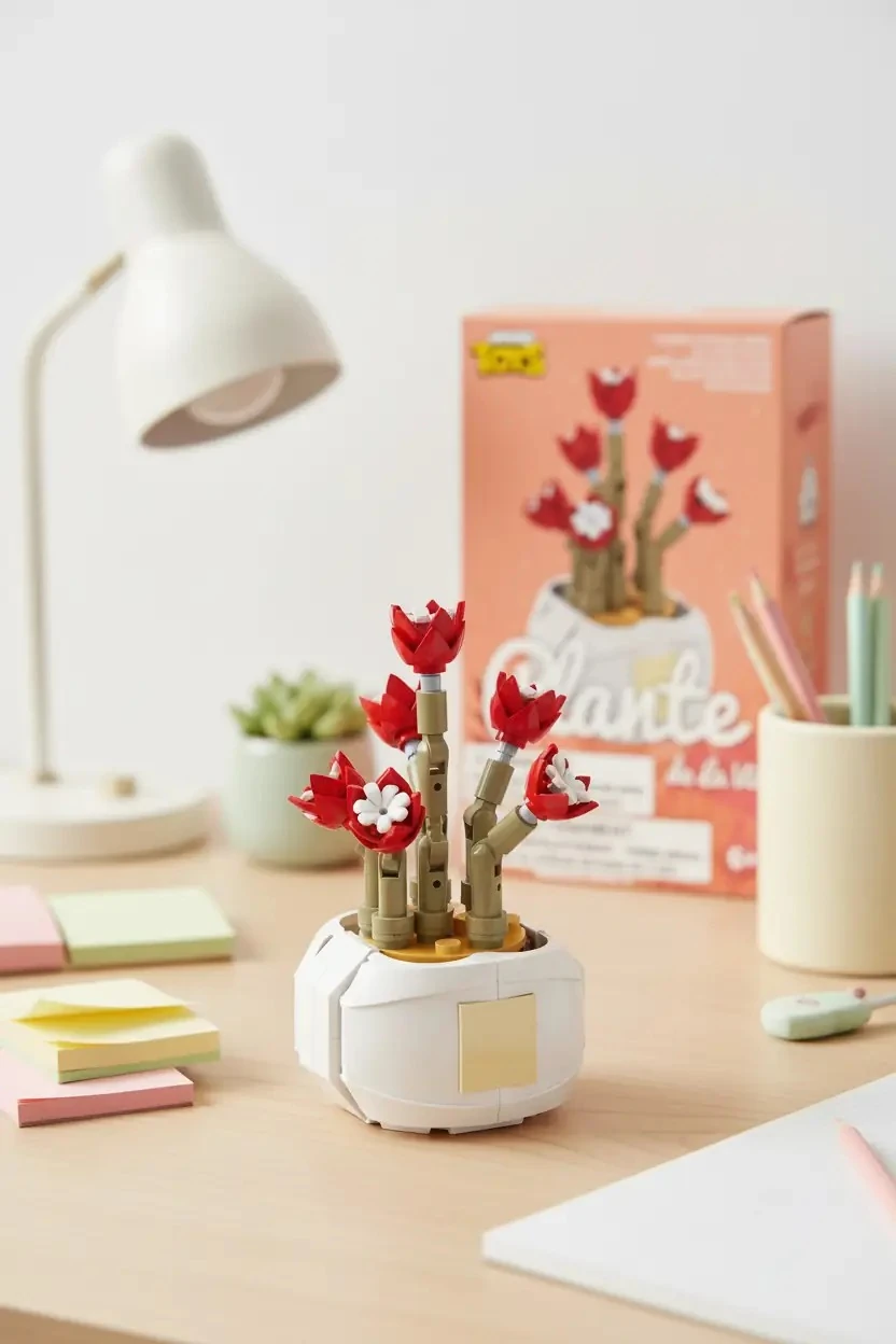 Miniso Lisanslı Sukulent Yapı Oyuncak Seti 83 Parça – Çiçeklerin Dili Fantasy Angel Modeli