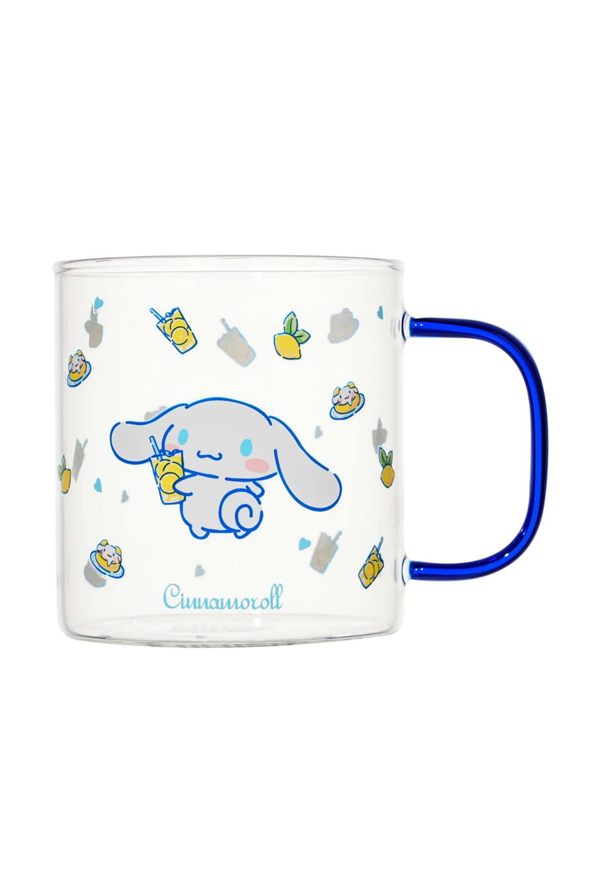 Sanrio Lisanslı  Renkli Saplı Cinnamoroll Cam Bardak (420mL)