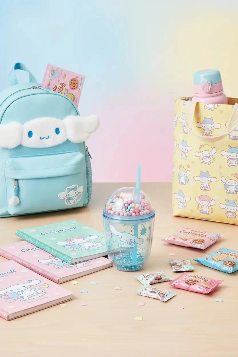 Sanrio Lisanslı Boncuklu Kapaklı Pipetli Plastik Şişe (435Ml) - Cinnamoroll (Outlet)