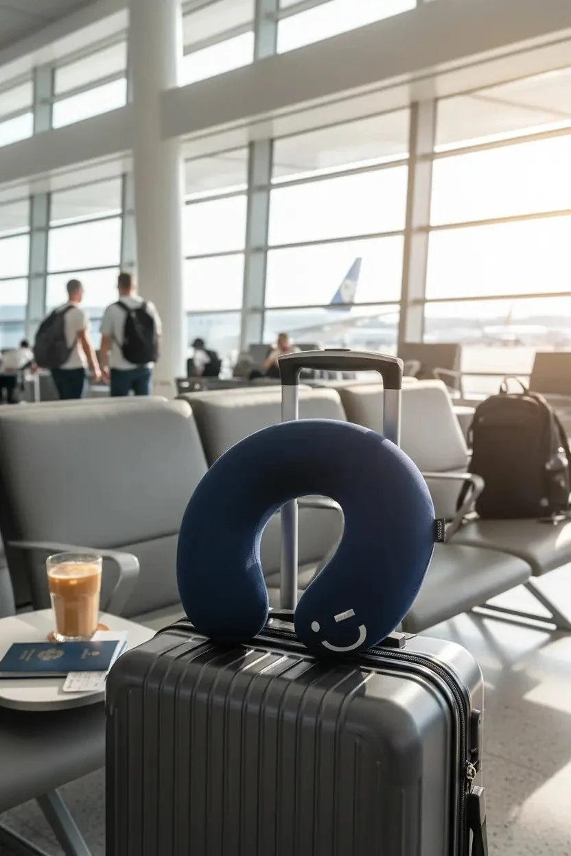 Miniso Lisanslı Lacivert Hafızalı Köpük Boyun Destek Pedi 23 Cm – Ergonomik Konfor