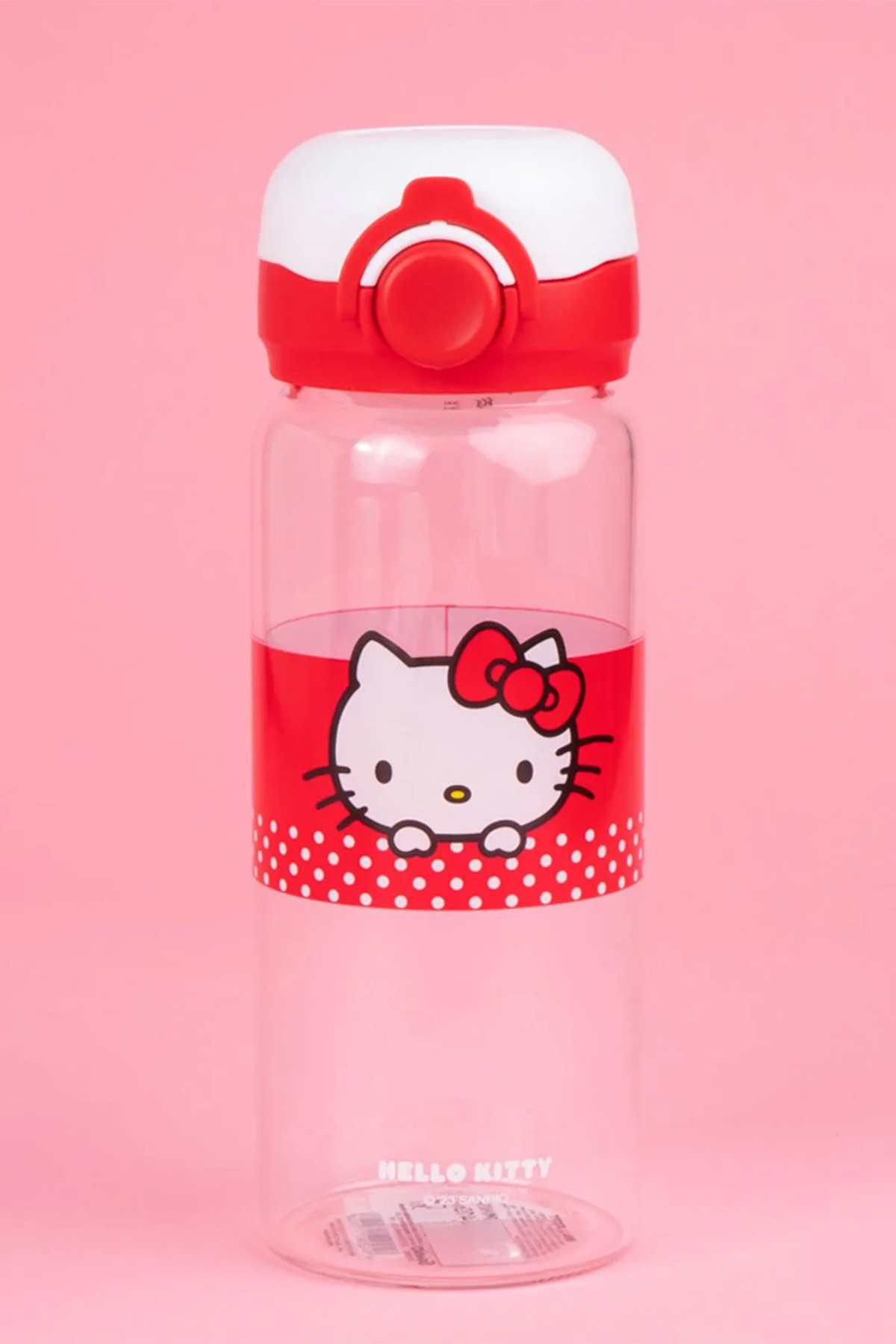 Hello Kitty Lisanslı Elma Koleksiyonu Otomatik Kapaklı Cam Şişe - 410ml