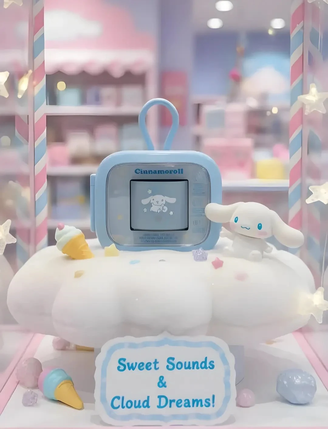 Sanrio Lisanslı Cinnamoroll Taşınabilir Metal Kablosuz Hoparlör