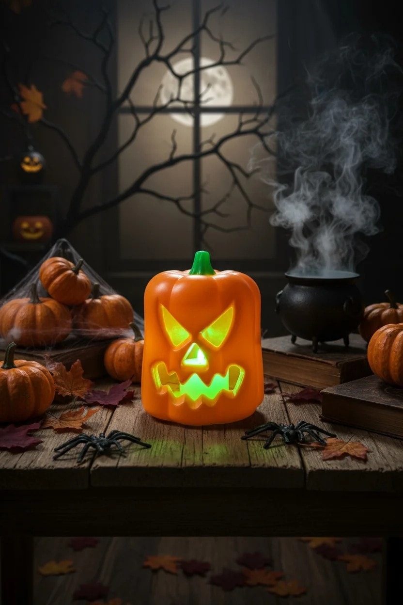 Halloween Masaüstü Saplı Işıklı Balkabağı