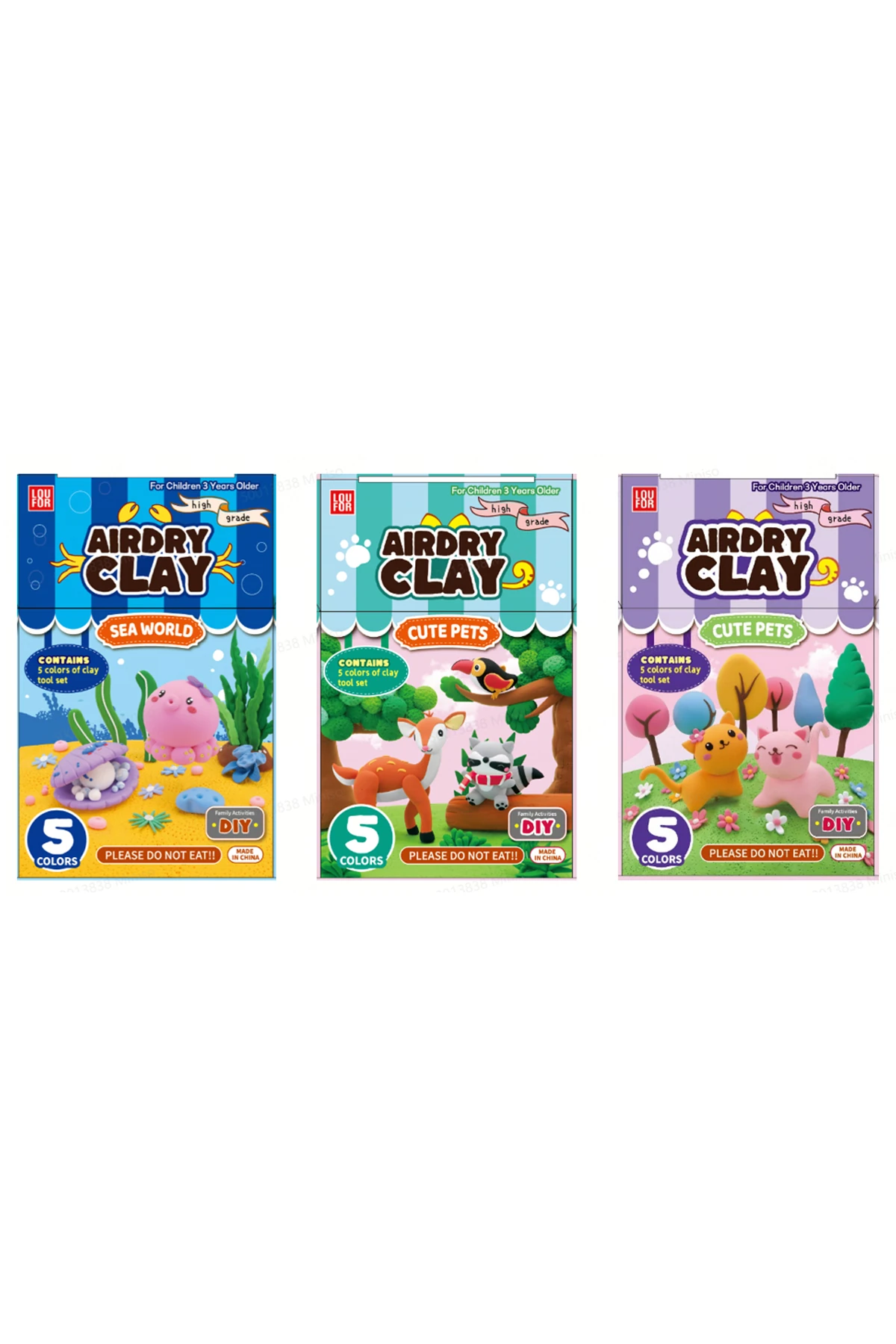 Hayvanlar Serisi Hafif Kil (3 Çeşitli Model)