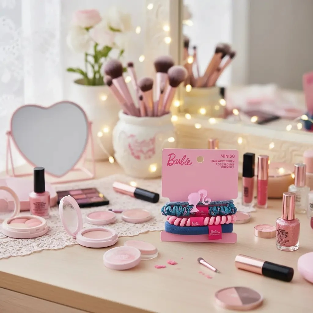 Barbie Lisanslı Pembe Serisi Saç Lastiği (4 adet)