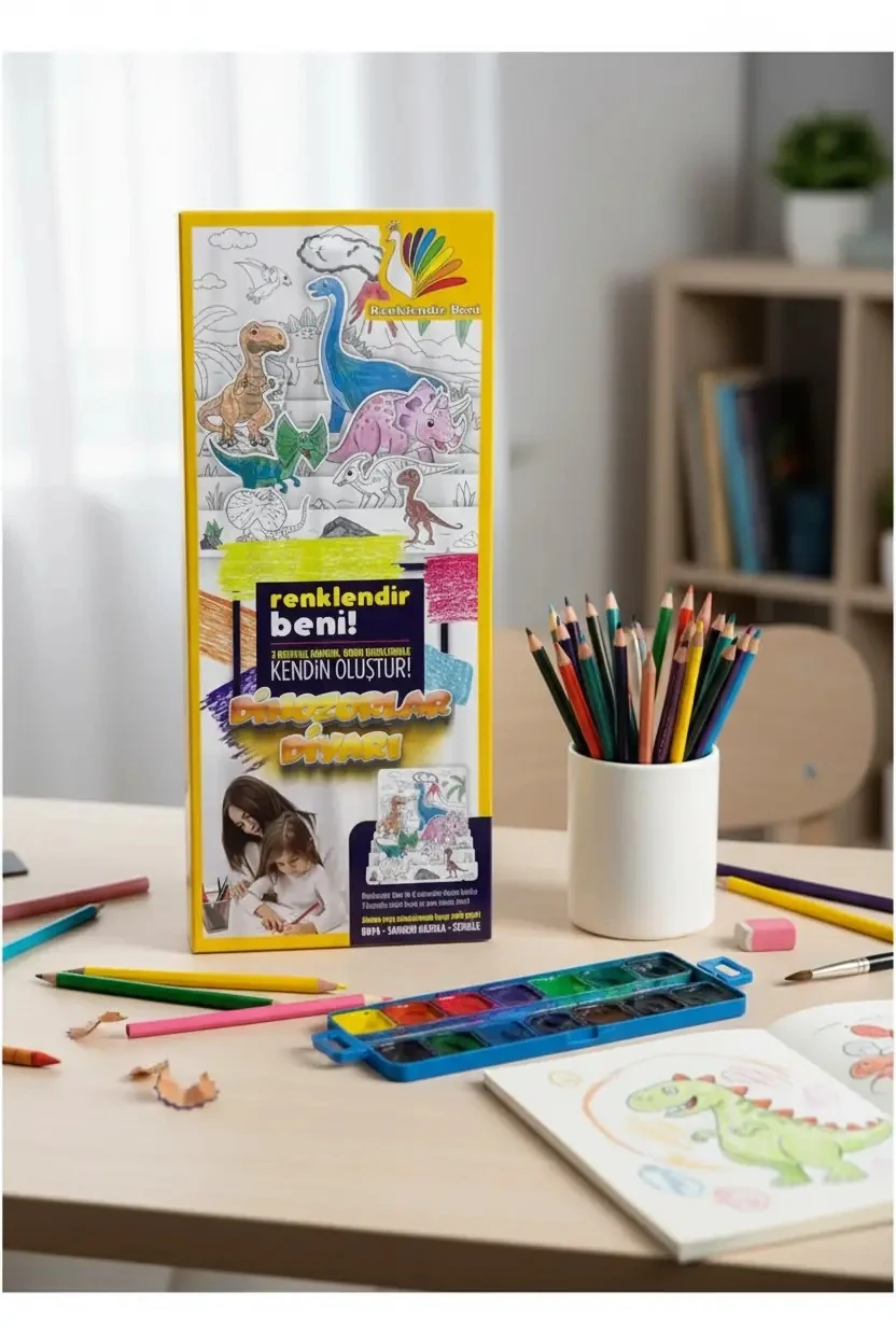 Rb Dinozorlar Diyarı Boyama Sahnesi – Eğitici Dev Boyama Seti (Çocuklar İçin)