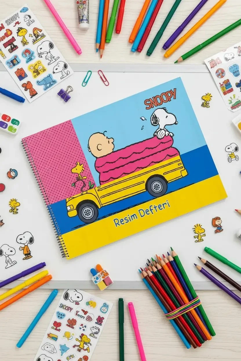 Gıpta Snoopy Lisanslı Resim Defteri – Eğitici Spiralli Çizim Ve Boyama Defteri 35 CM