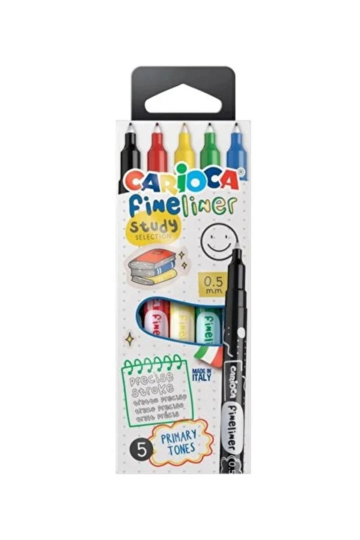 CARİOCA FINELINER İNCE UÇLU KEÇELİ KALEM STUDY 5'Lİ