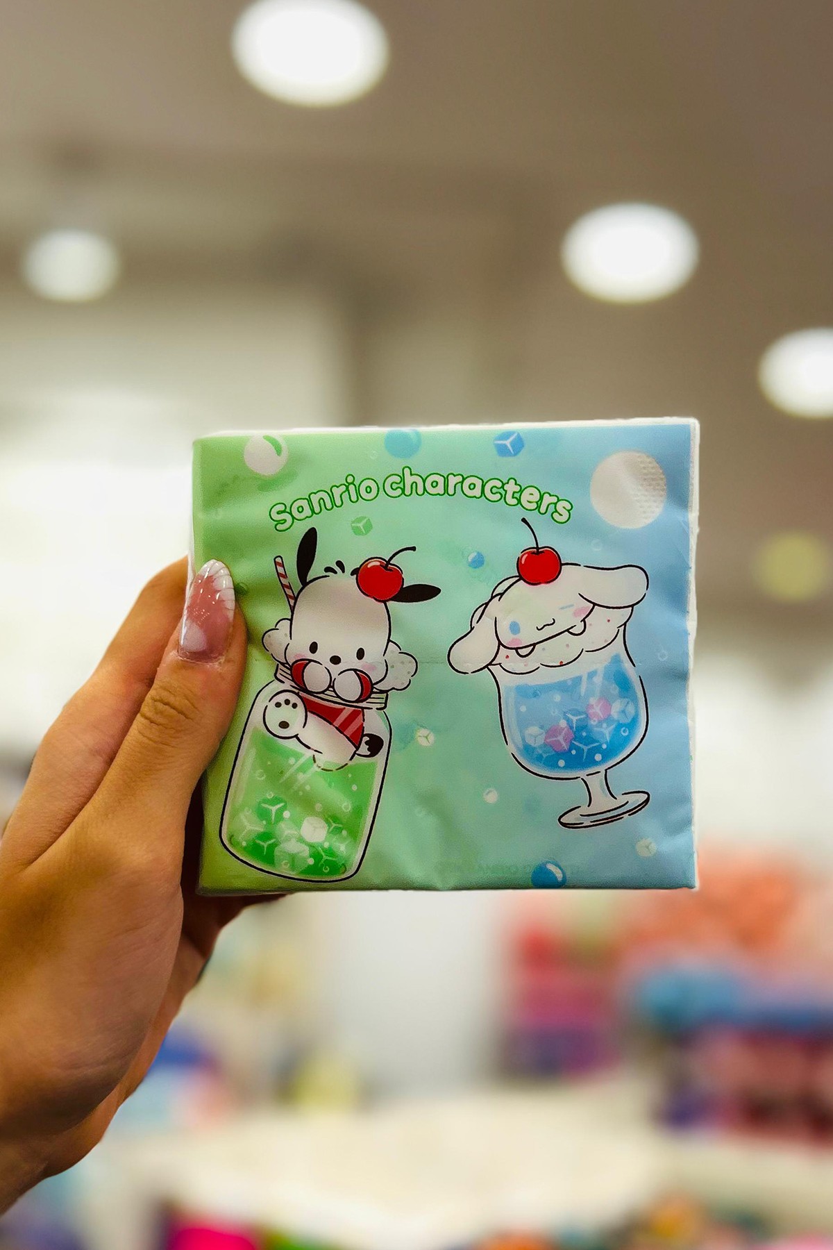 Sanrio Lisanslı Renkli Yaz Serisi Nemlendiricili Baskılı Kağıt Mendil