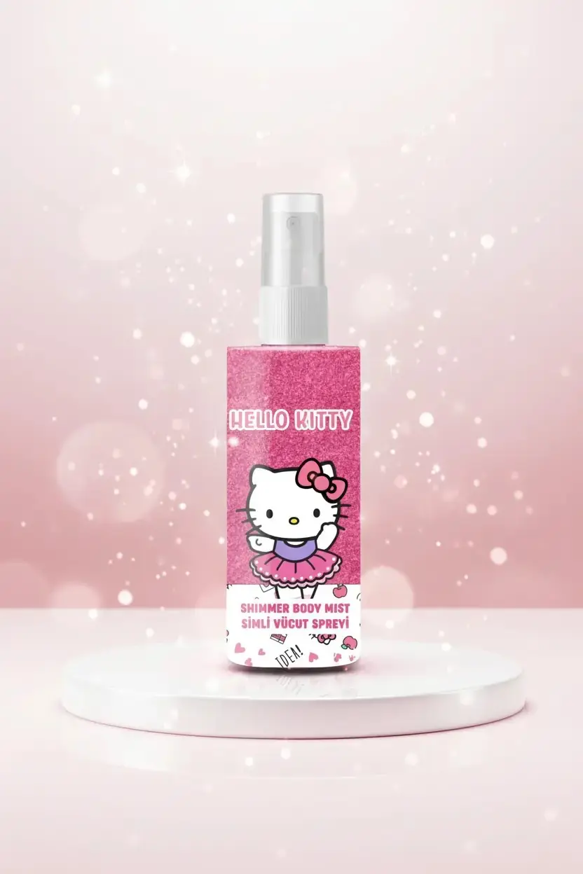 MINISO Hello Kitty Lisanslı Işıltılı Vücut Spreyi – Tazeleyici ve Simli Çocuk Body Mist