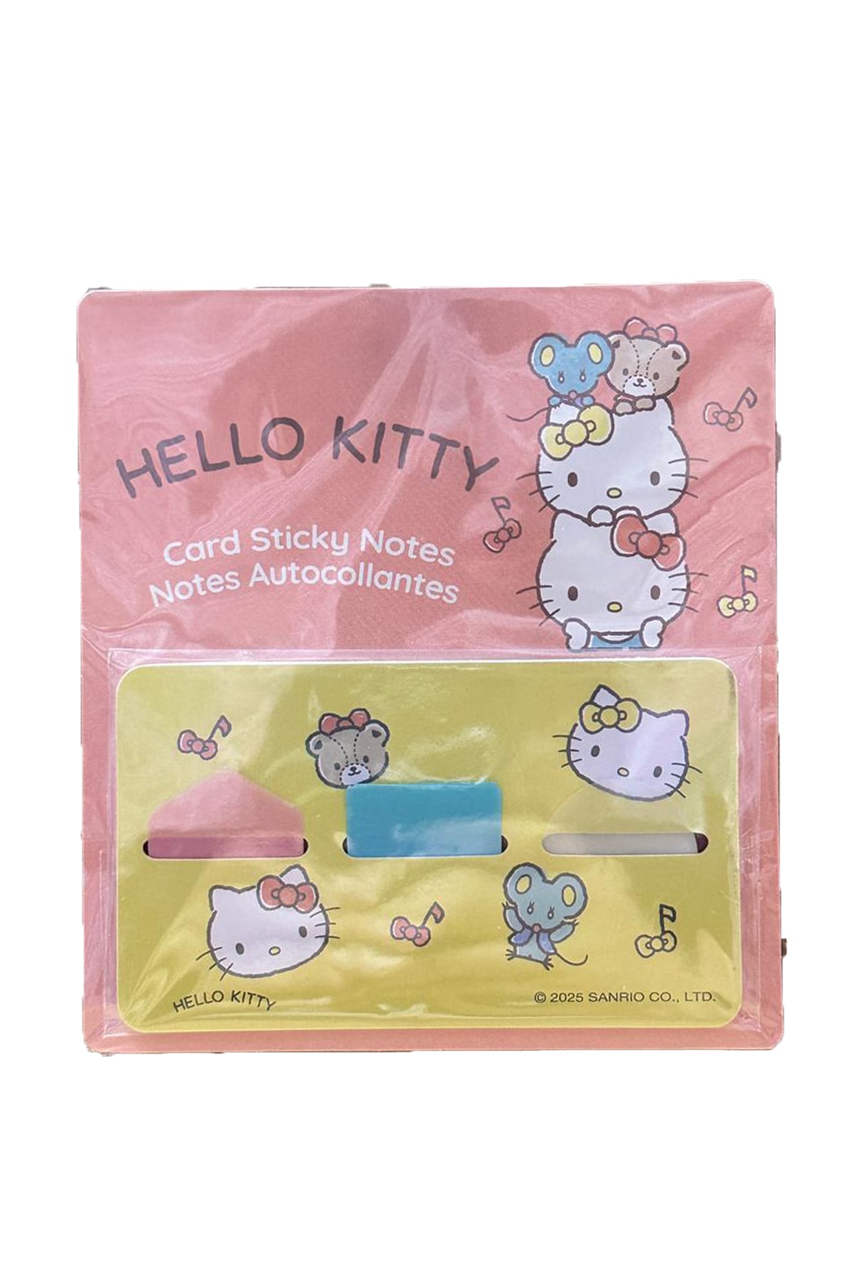 Sanrio Lisanslı Stacking Fun Serisi Kart Yapışkan Mini Notlar (3*20 Yaprak, Hello Kitty)
