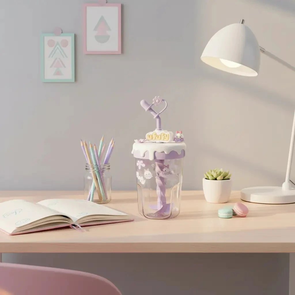 Disney Ufufy Lisanslı Pipetli Bardak (560 ml) Mor