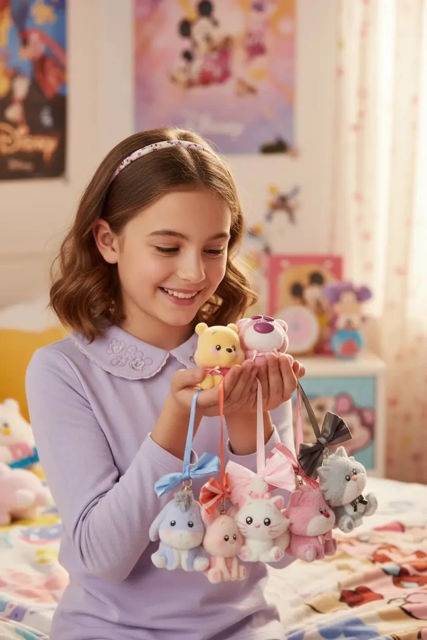 Disney Lisanslı Fluffy Festival Koleksiyonu Anahtarlık