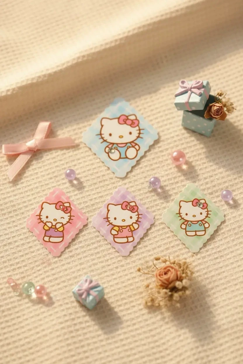 Hello Kitty Lisanslı Saç Tokası – Şeffaf Pastel Tasarımlı & Şık Figürlü