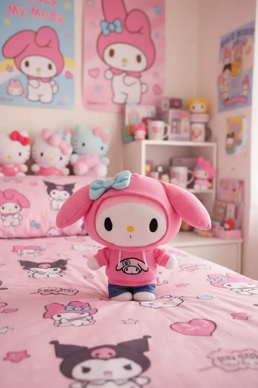 My Melody Citywalk Koleksiyonu 28 cm Ayakta Duran Peluş Oyuncak
