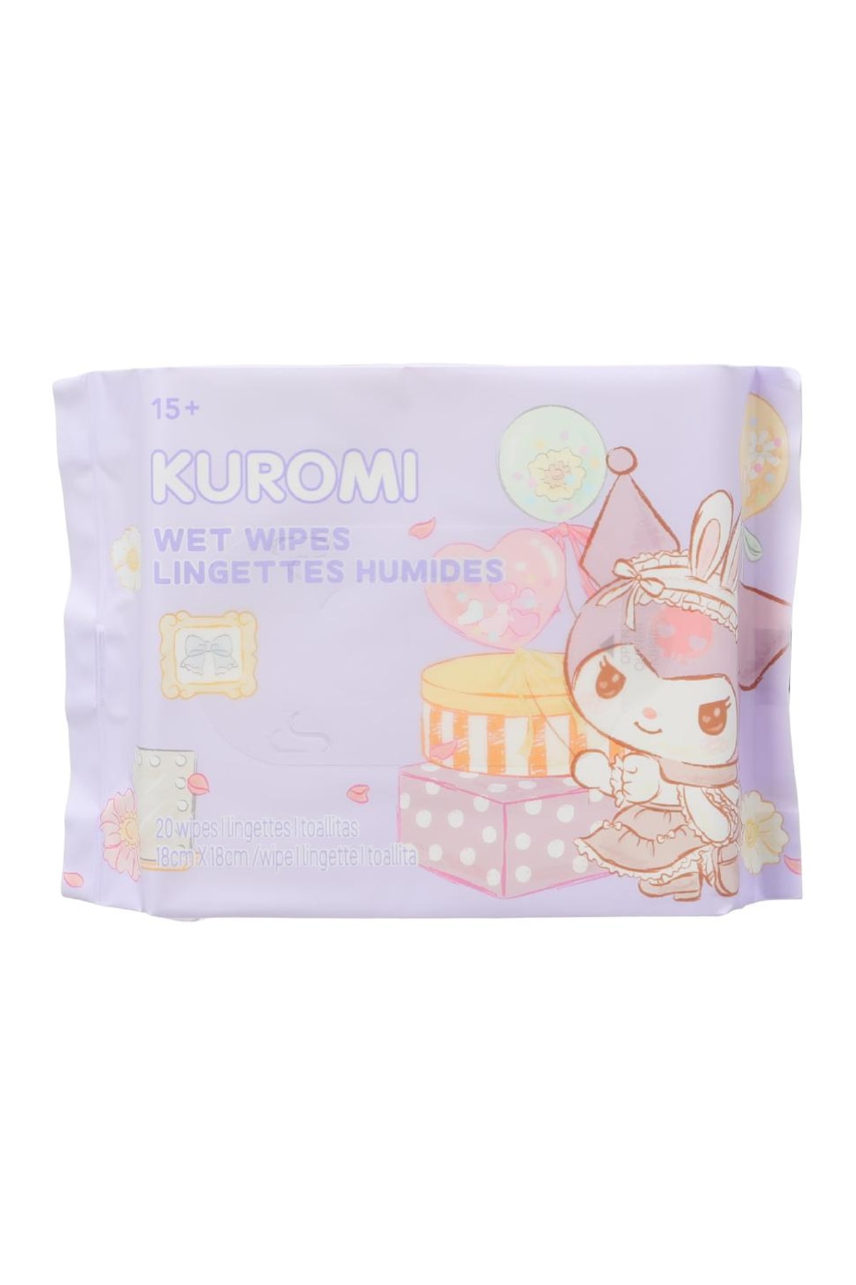 Sanrio Lisanslı Kuromi Islak Mendil (20 Mendil)