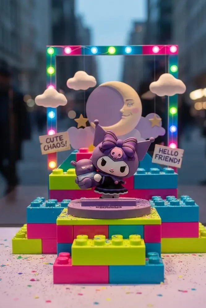 Sanrio Lisanslı Doğum Günü Serisi Masa Üstü Telefon Tutucu (Kuromi)