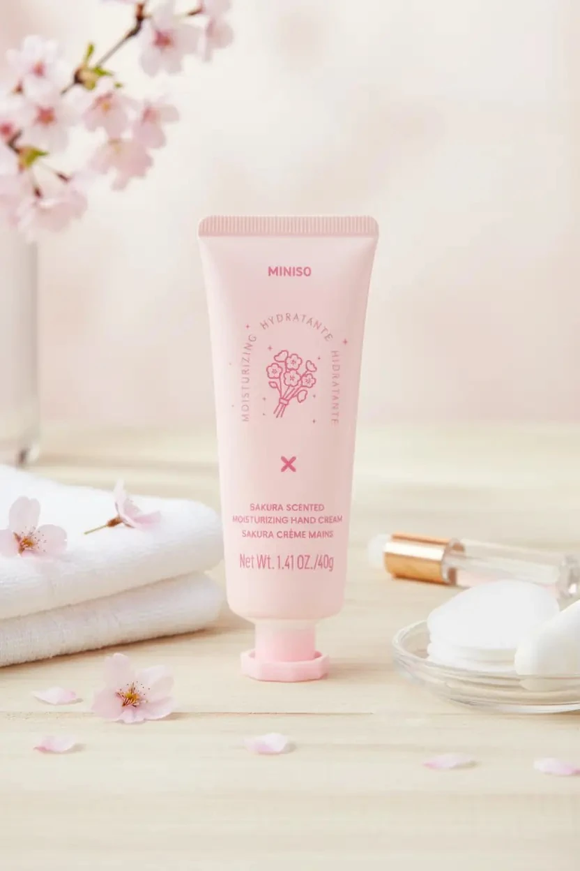Miniso Lisanslı Sakura Kokulu Nemlendirici El Kremi – Yumuşak ve Bakımlı Eller