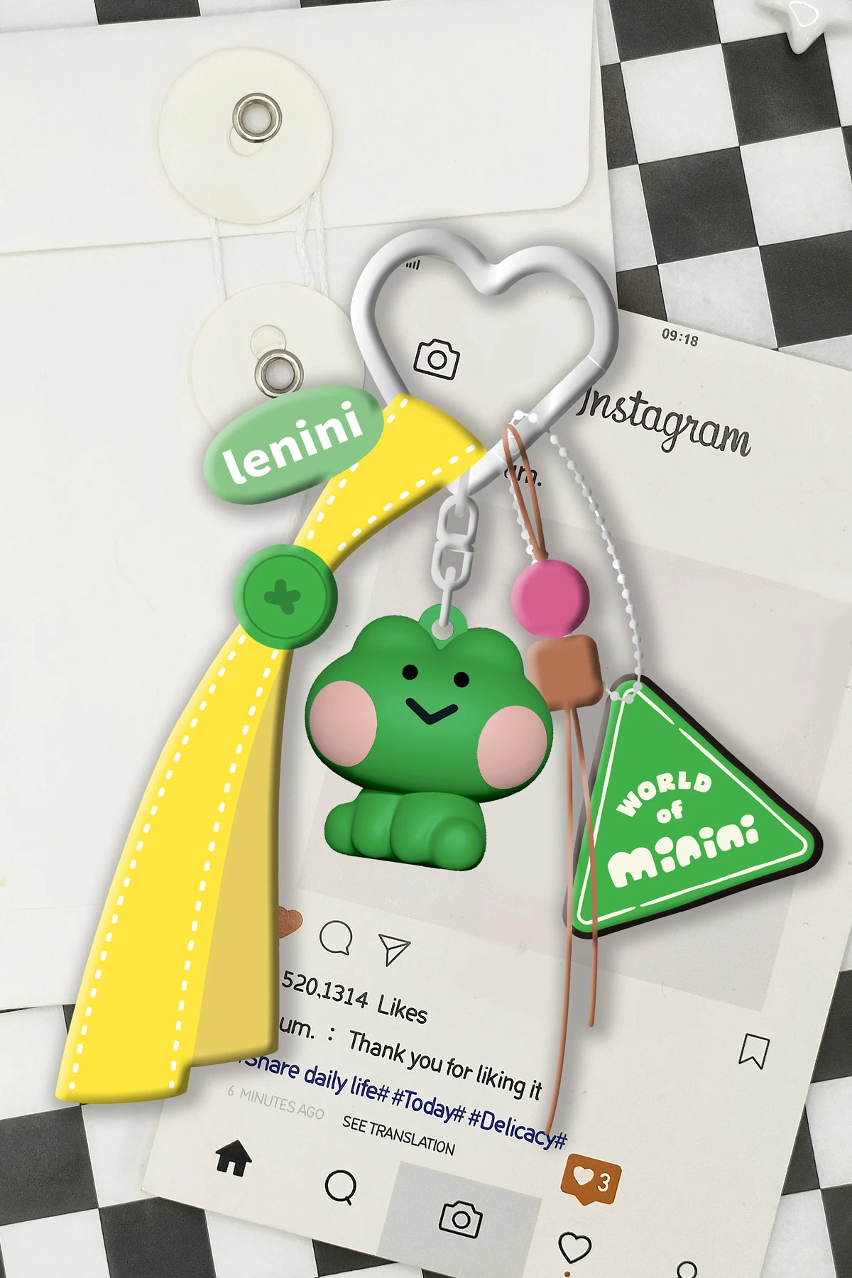 Minini Koleksiyon Dopamin Oturma Duruşu 3D Anahtarlık