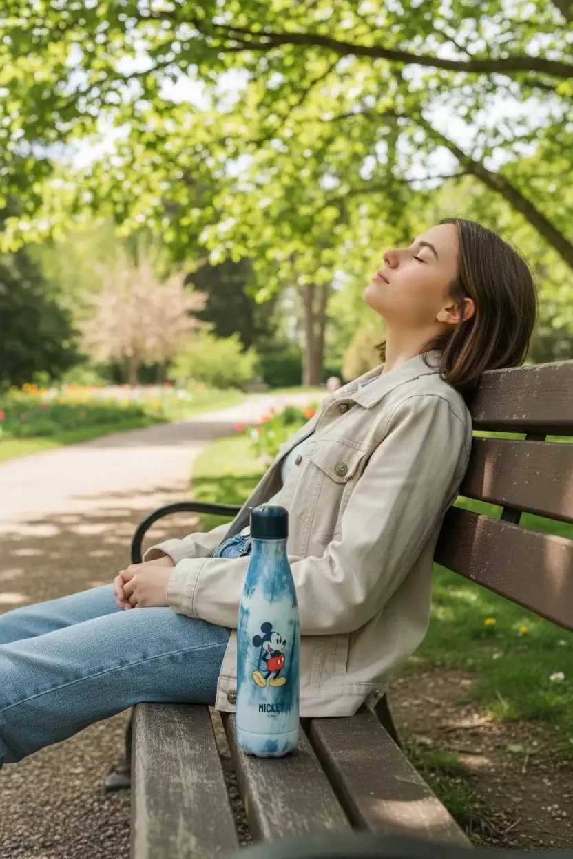 Mickey Mouse Lisanslı Batik Desenli Termos Şişe (500ml)