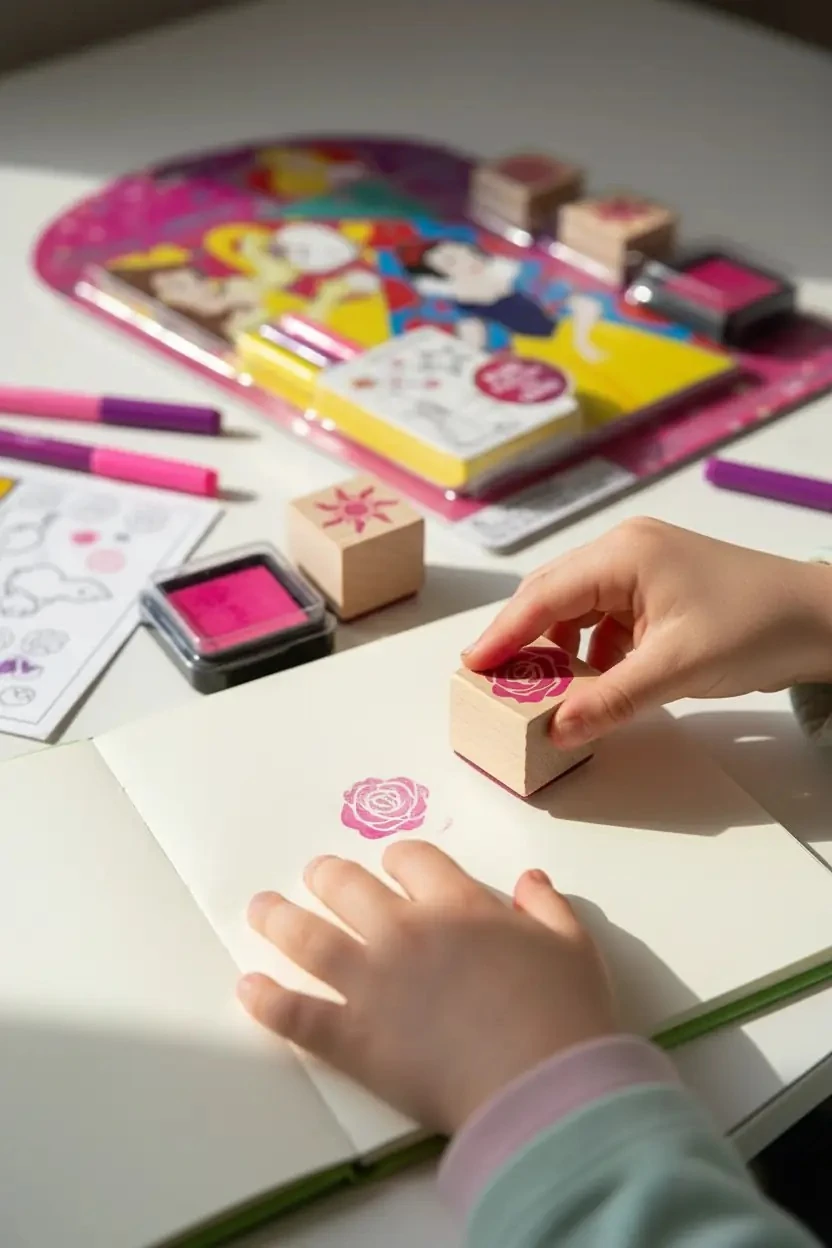 Disney Prenses Lisanslı Damga Çizim Seti – Aktivite Kitabı & 3'lü Damga Seti