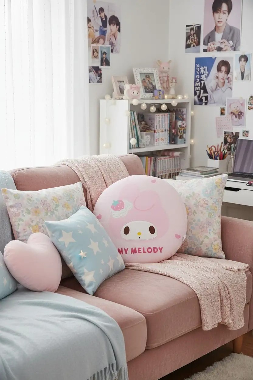 Sanrio Lisanslı Hafızalı Şekerleme Yastığı (My Melody) 40Cm