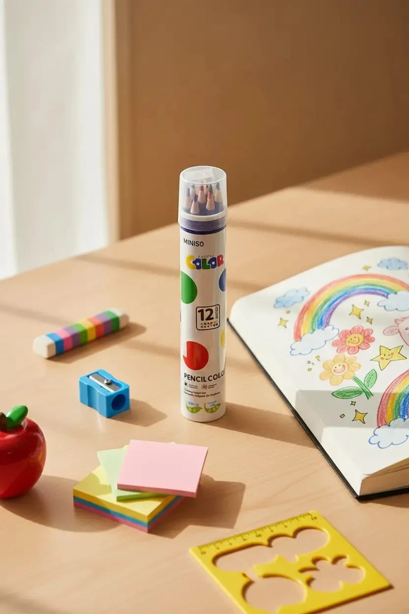 Polka Dot Serisi Silinebilir Boyama Kalemi Seti (12 Renk)