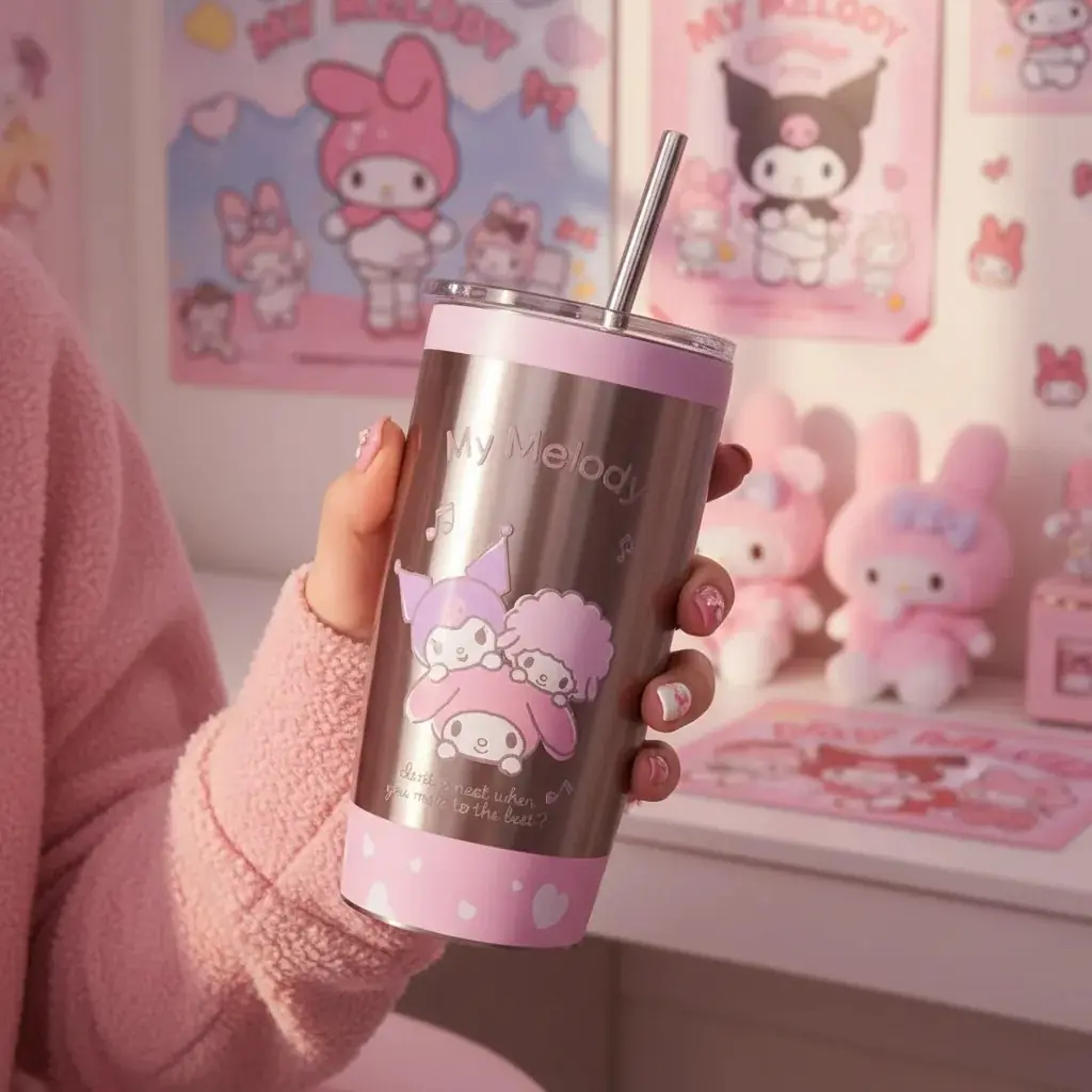 Sanrio My Melody Metal Pipetli Kapaklı Termos 530 ml | Miniso TR