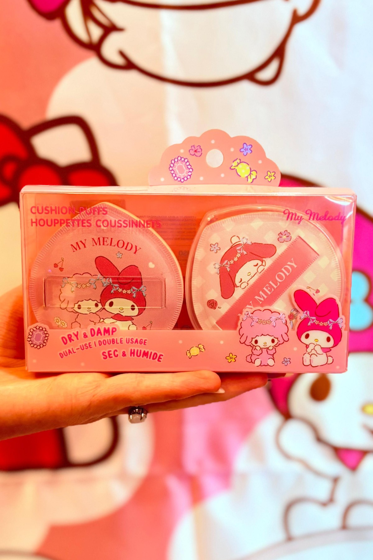 Sanrio Lisanslı Ekstra Büyük Makyaj Pufu (2 adet + Kap)