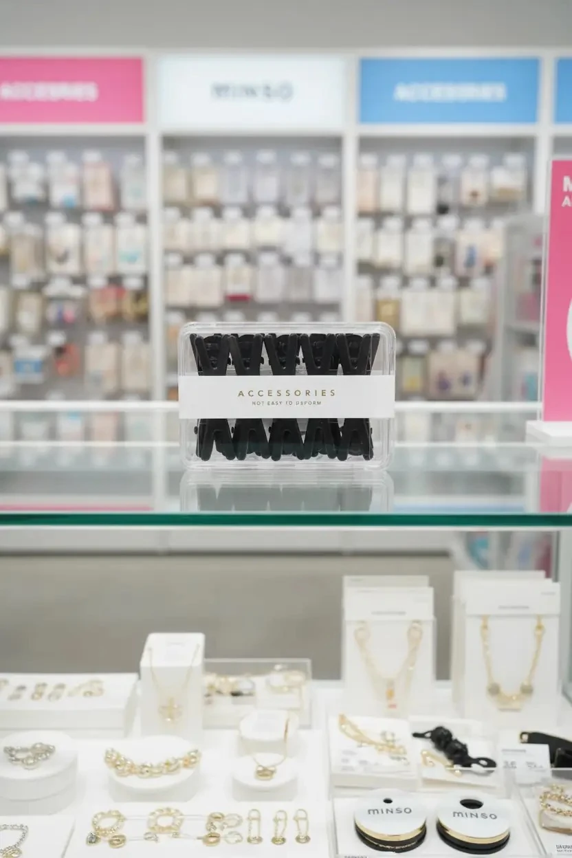 Miniso Lisanslı Kutulu Mini Kıstırma 10’lu Toka Seti Siyah – Saç Şekillendirme ve Sabitleme Kıskaç Toka 5 Cm