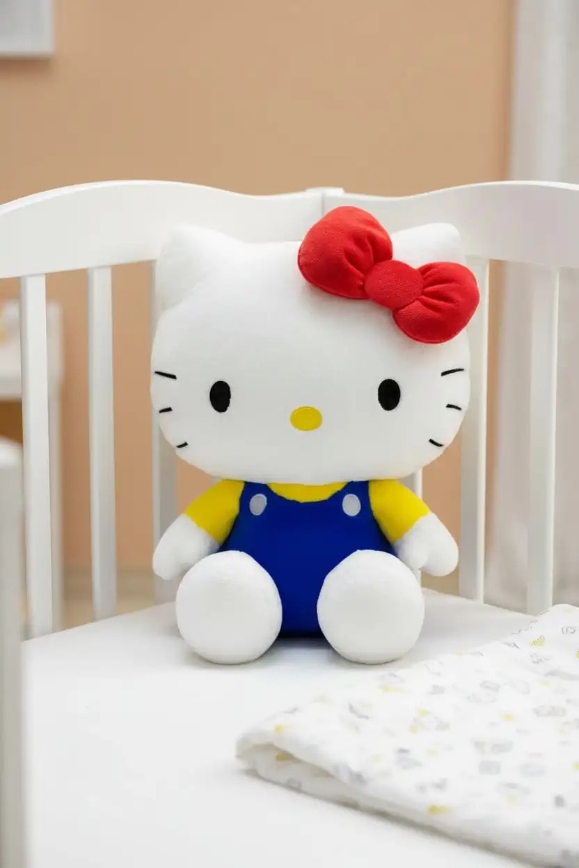 Sanrio Lisanslı Oturan Peluş Oyuncak (41 cm) - Hello Kitty