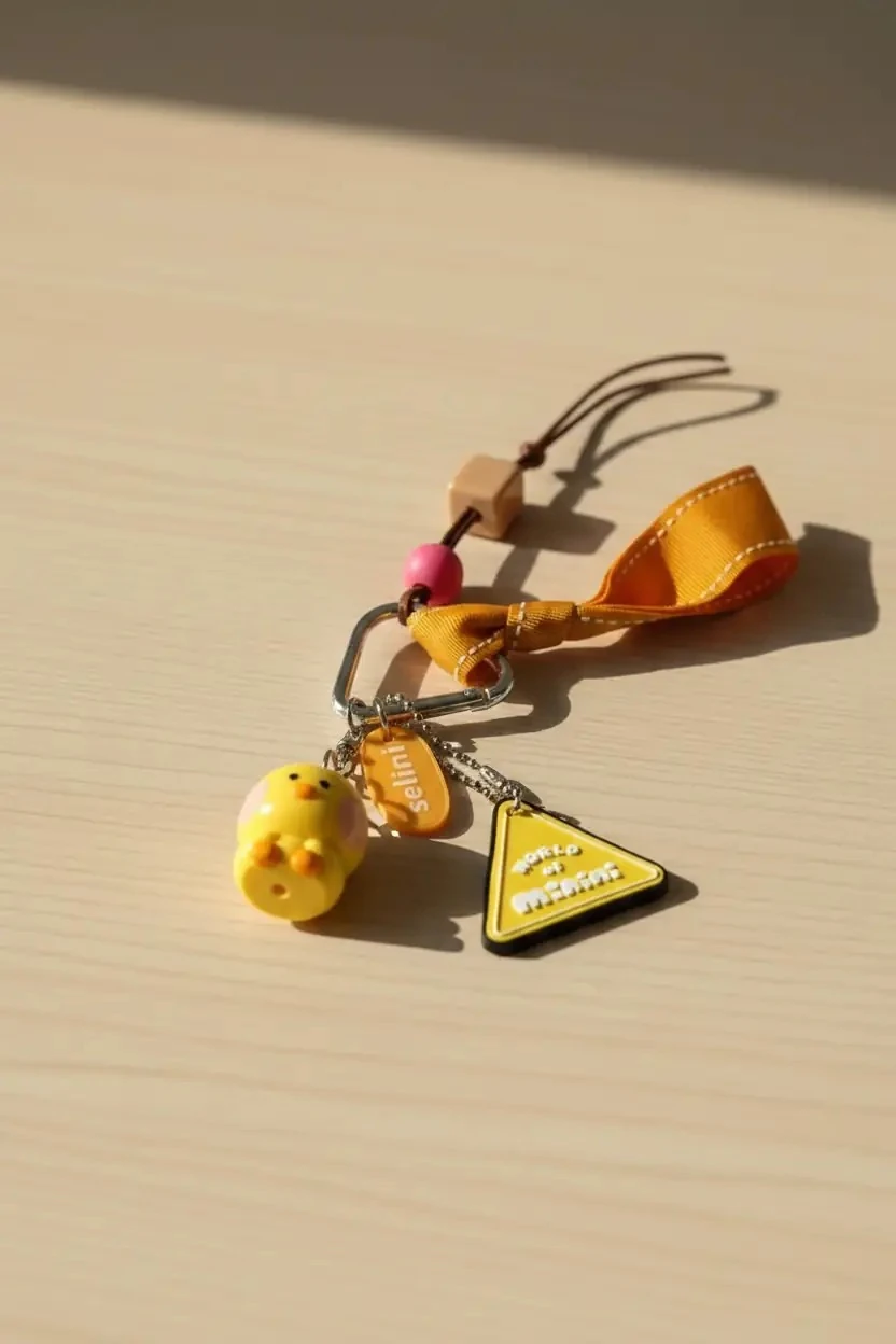 Miniso Lisanslı Minini Koleksiyon Dopamin Oturma Duruşu 3D Anahtarlık – Çanta & Anahtar Süsü