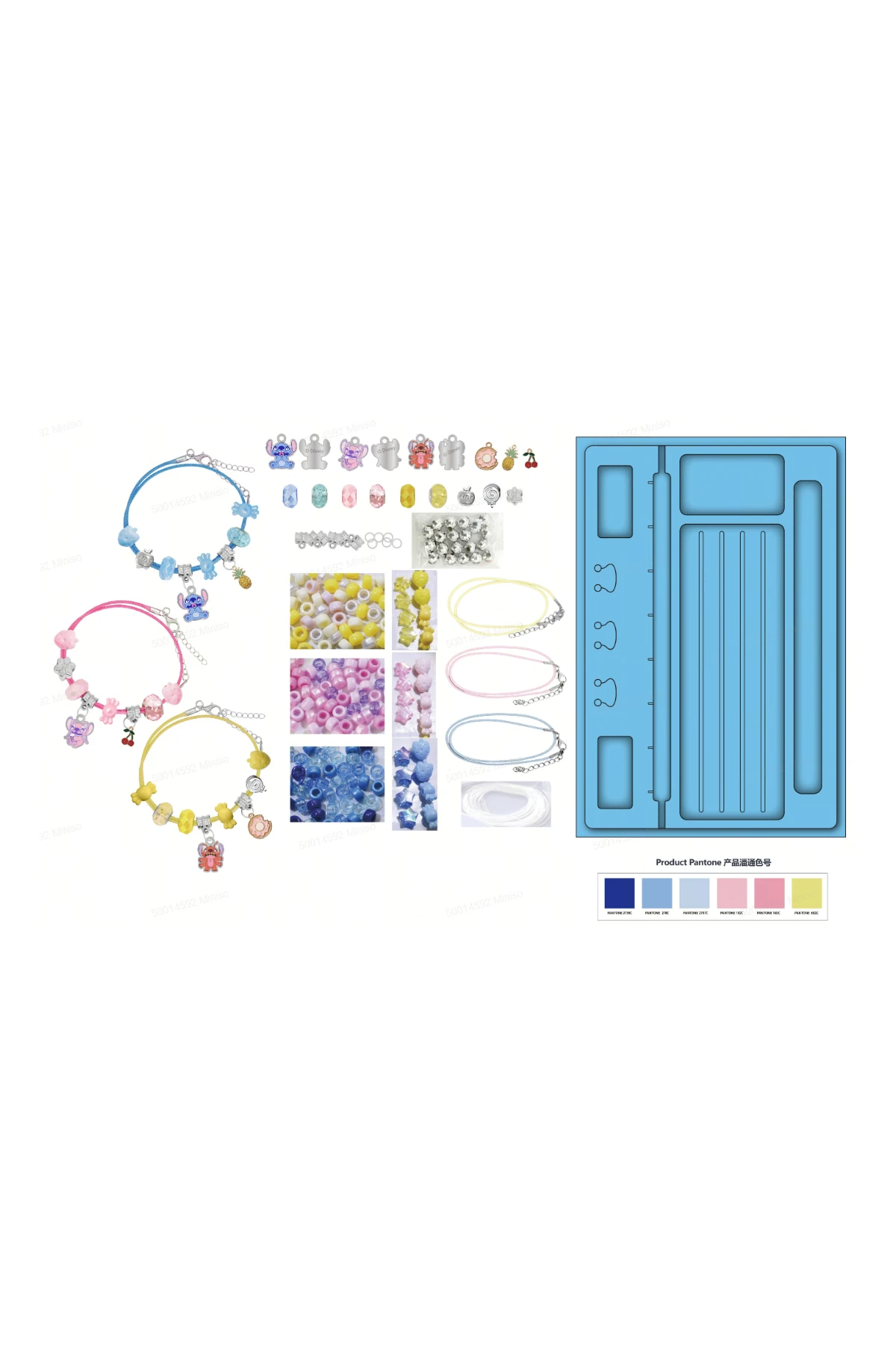 Disney Lilo & Stitch Lisanslı Parlak Boncuk Bileklik Yapım Kiti