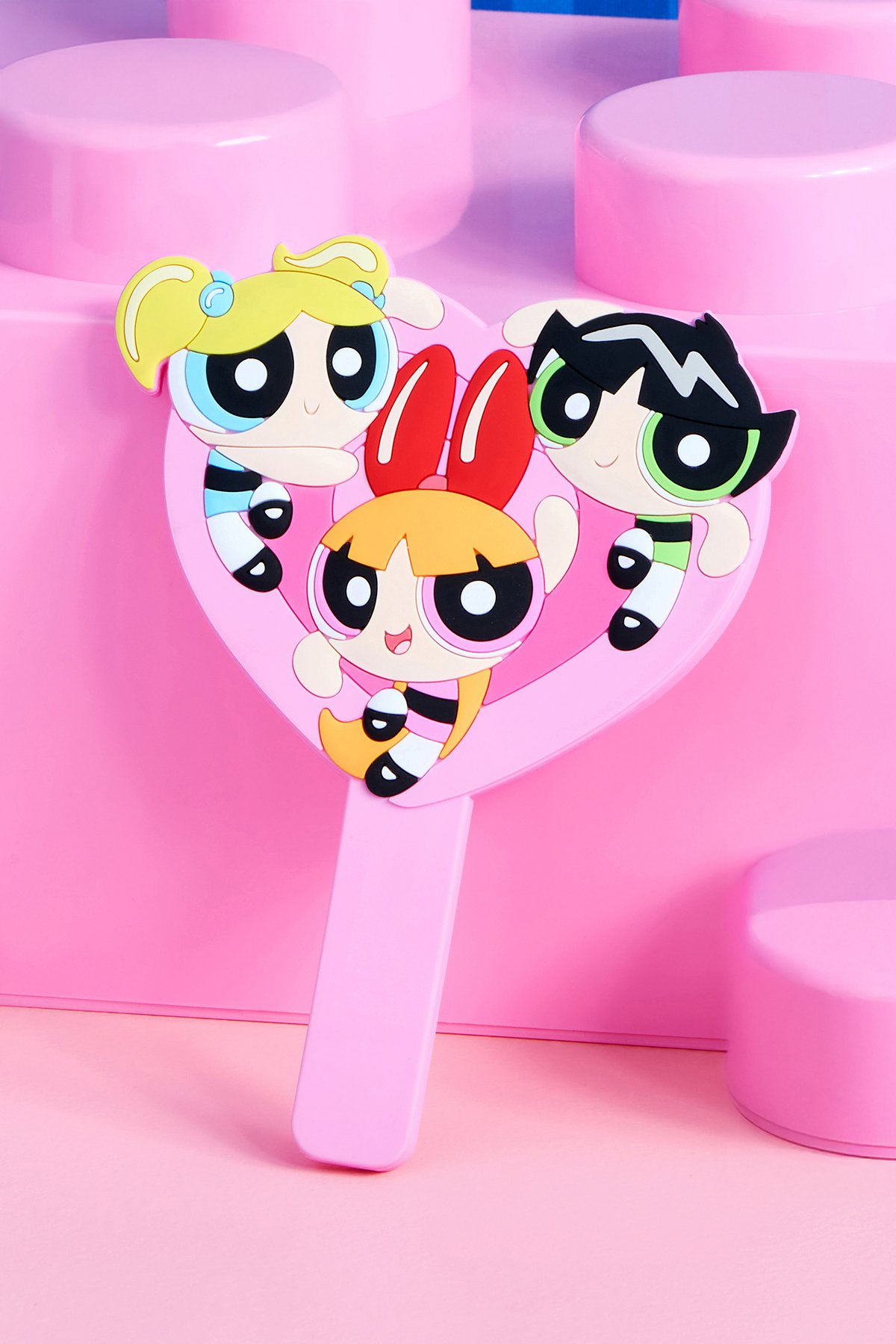 Powerpuff Girls Lisanslı Kalp Şekilli El Aynası