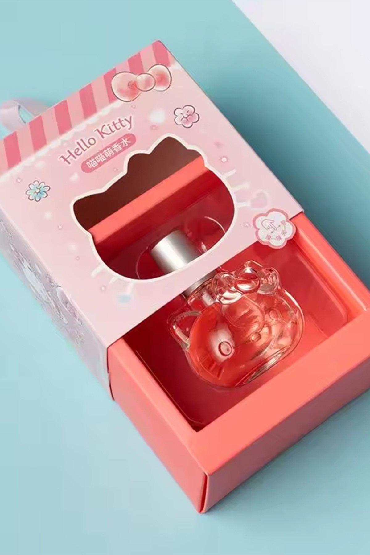 Sanrio Lisanslı Figür Şişe Tasarımlı Kadın Parfüm (10ml) - Hello Kitty