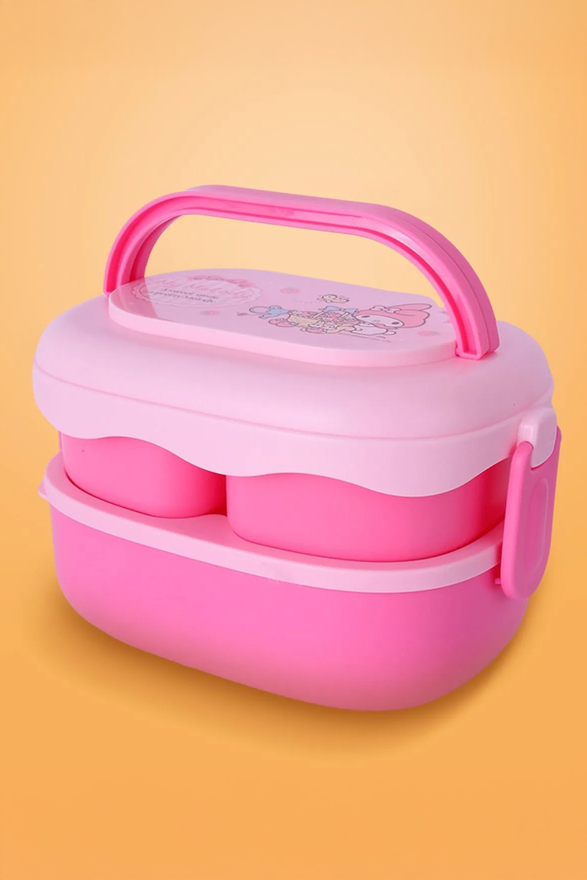 Sanrio Lisanslı Çift Katmanlı Askılı Yemek Kabı - 1600 ml