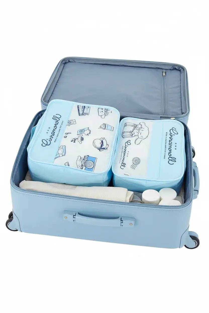 Sanrio Lisanslı Seyahat Çantası (2 Adet) - Cinnamoroll