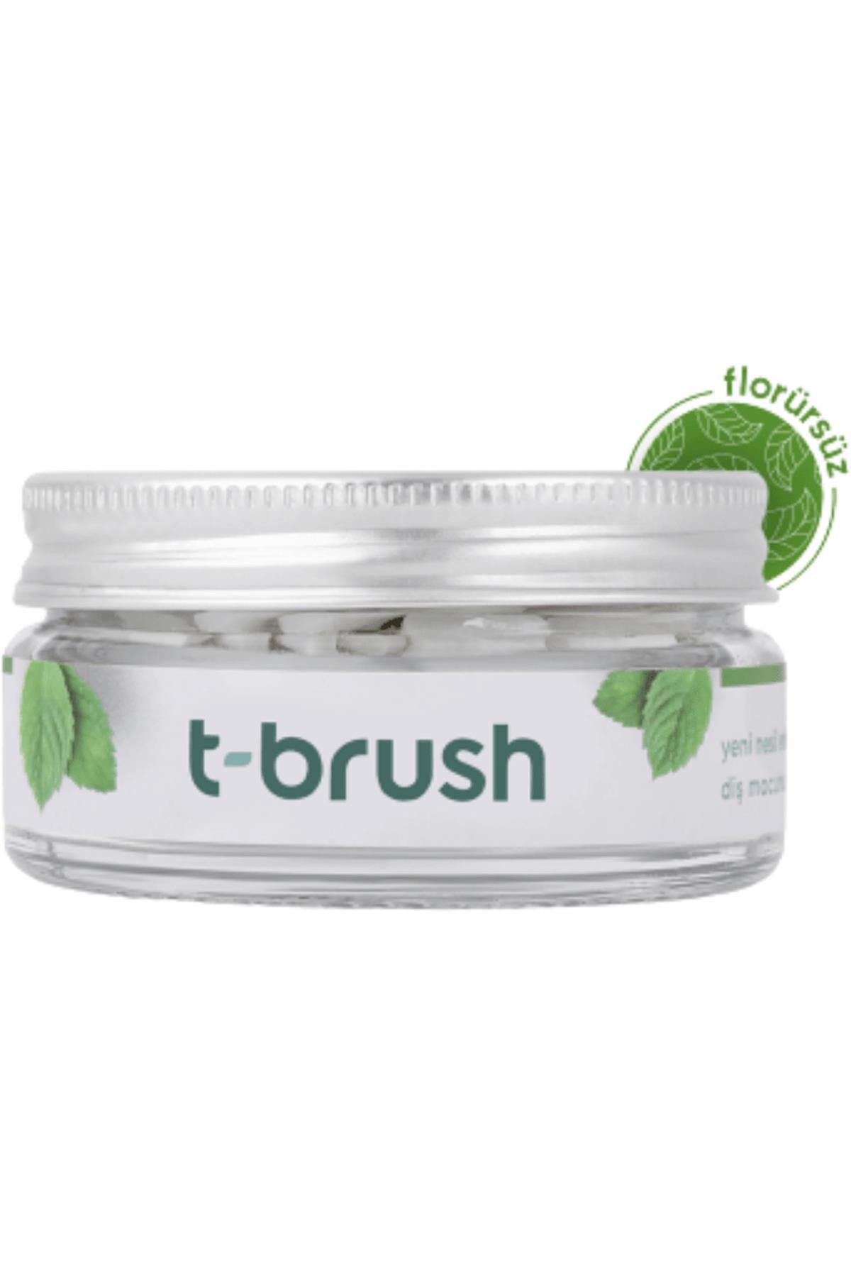 T-Brush Nane Aromalı Diş Macunu Tabletleri Florürsüz