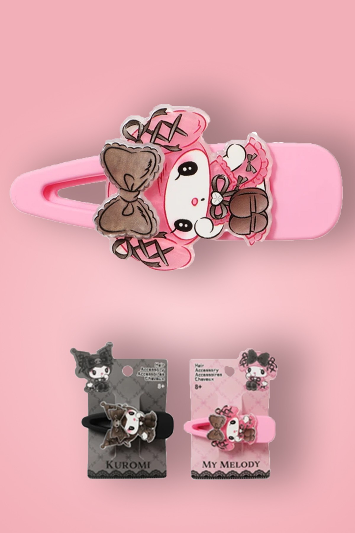 Sanrio Lisanslı Pens Toka - My Melody - Kuromi