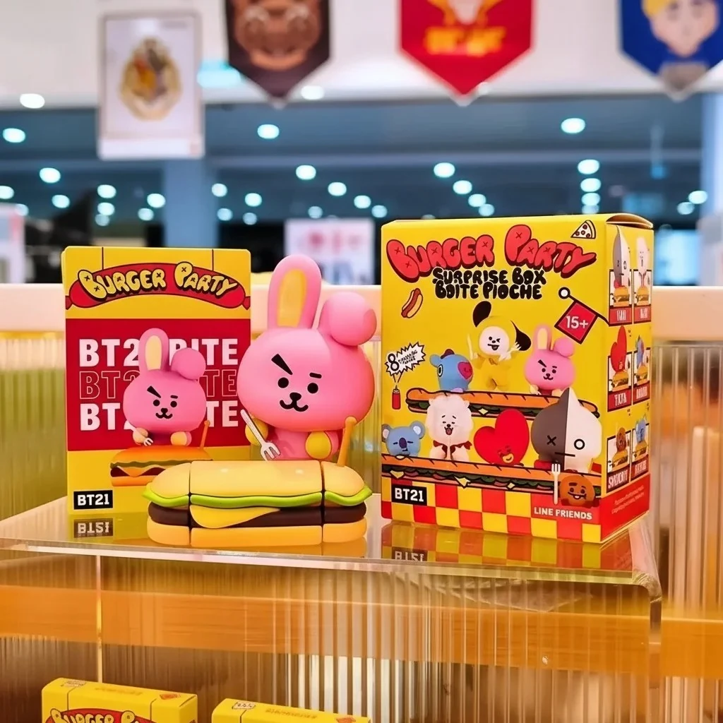 BT21 Lisanslı Burger Parti Serisi Sürpriz Figürlü Kutu - Blind Box